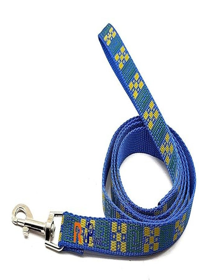 Pups&Pets Nylon 15MM Pet Adjustable Soft Nylon Dog Printed Harness and Leash Set Suitable for Puppies, Cats and Kitten Outdoor Walking - Small (Blue) - Image 3